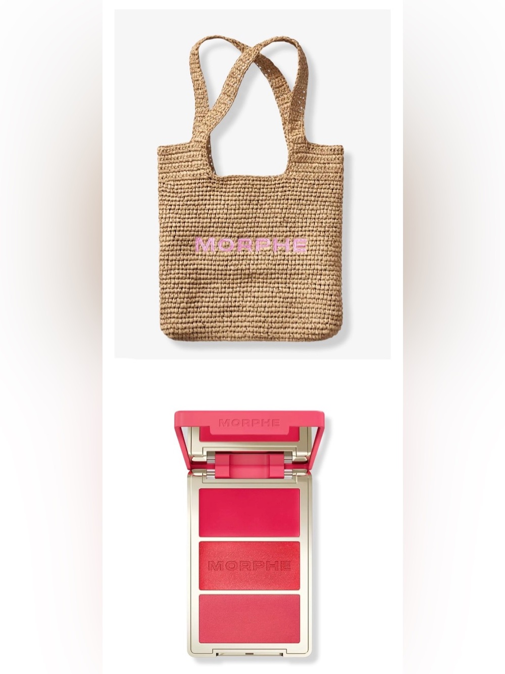 Morphe Cheek Thrills Multi-Finish Face Trio Cabana Club & Limited Edition Bag
